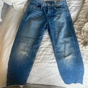Rag and bone high waisted straight jeans